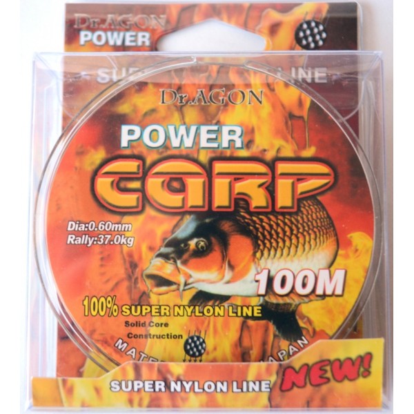 Рибальська волосінь мультиколор, DrAGON Power Carp, довжина 100м, перетин 0,60мм